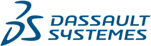 Blue text with the Dassault Systemes logo