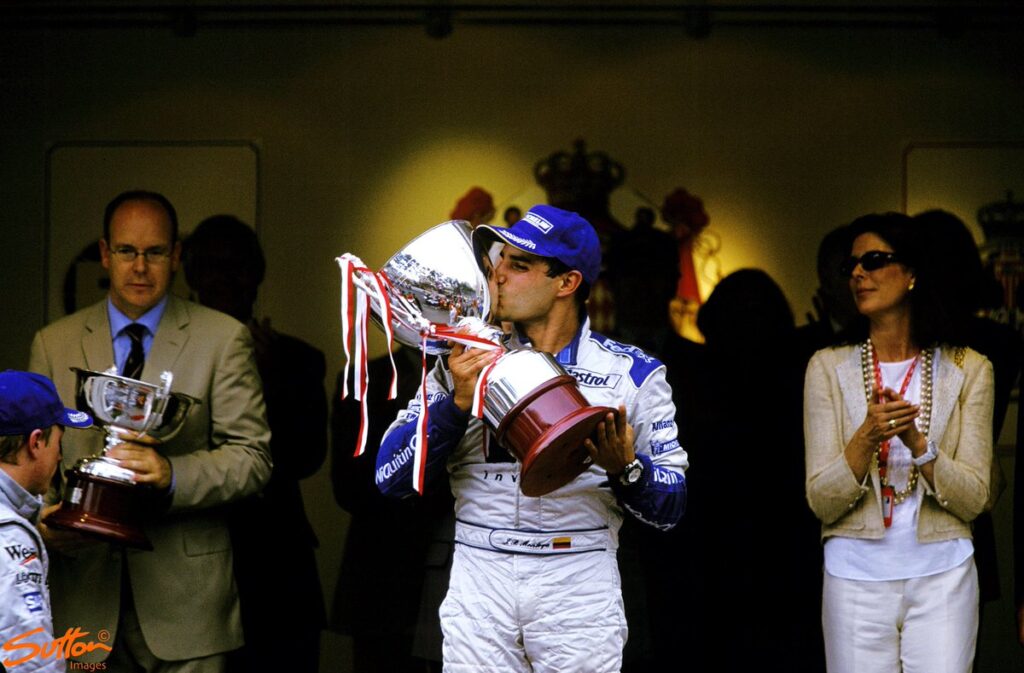 Williams driver celebrating a victory.