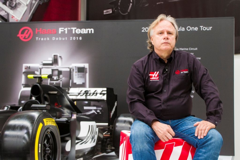 Gene Haas, the owner of the Haas F1 Team, at the team's presentation.