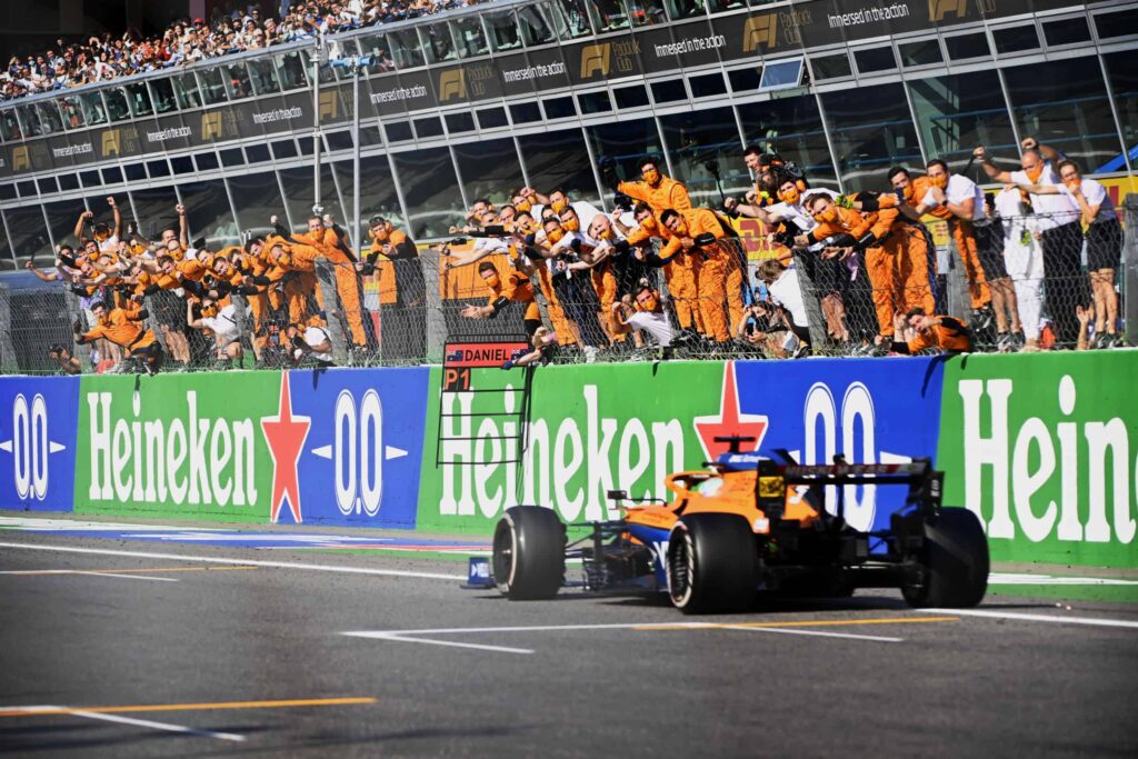 Daniel Ricciardo securing a race victory with McLaren.