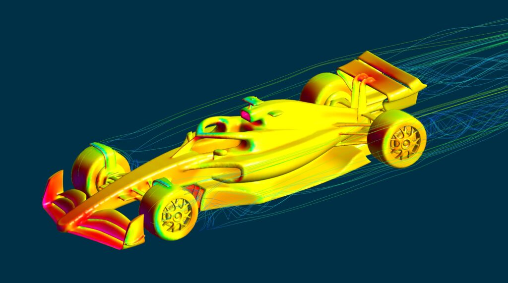 Animation of the CFD technology being applied.
